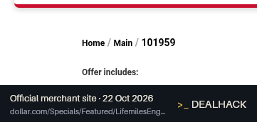 Screenshot of Dollar Rent A Car's website on Oct 22, 2026 showing the "Get 10% Off Rentals Plus Double LifeMiles" offer