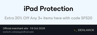 Screenshot of ESR Gear's website on Oct 19, 2026 showing the "Save 20% on 3+ Final Sale Items" offer