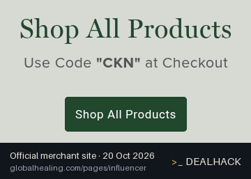 Screenshot of Global Healing's website on Oct 20, 2026 showing the "Save 20% as an Influencer Friend" offer