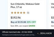 Screenshot of HerbsPro's website on Oct 22, 2026 showing the "Save 30% on Select Sale Items" offer