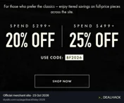 Screenshot of Lily Silk's website on Oct 23, 2026 showing the "Save on Full-Price LilySilk Items" offer