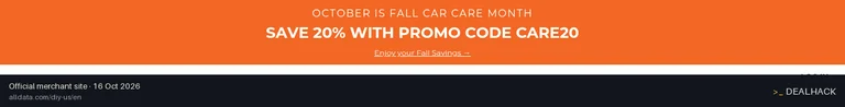 Screenshot of ALLDATA's website on Oct 16, 2026 showing the "Take 20% Off Storewide at ALLDATA DIY" offer