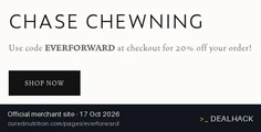 Screenshot of Cured Nutrition's website on Oct 17, 2026 showing the "Save 20% Off Cured Nutrition Orders" offer