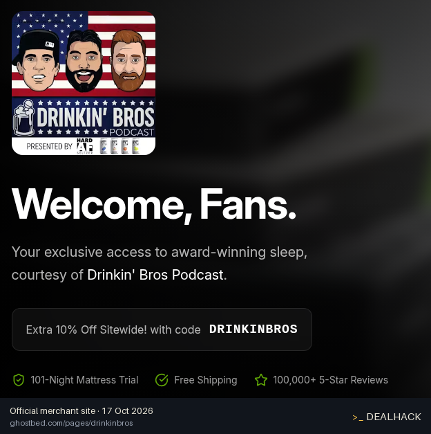 Screenshot of GhostBed's website on Oct 17, 2026 showing the "Get Extra 10% Off GhostBed Sitewide" offer