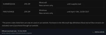 Screenshot of Nitrado's website on Oct 15, 2026 showing the "25% Off New Minecraft Servers" offer
