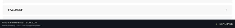 Screenshot of Rent the Runway's website on Oct 16, 2026 showing the "Save 30% on $130+ Orders at Rent the Runway" offer