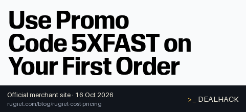 Screenshot of Rugiet Health's website on Oct 16, 2026 showing the "Get 15% Off Your First Order" offer