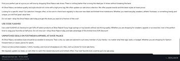 Screenshot of Shoe Palace's website on Oct 16, 2026 showing the "50% Off Flash Sale on Select Styles" offer