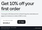 Screenshot of Trezor's website on Oct 18, 2026 showing the "Save 10% on Your First Trezor Order of $49+" offer